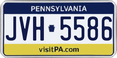 PA license plate JVH5586