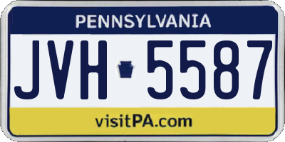 PA license plate JVH5587