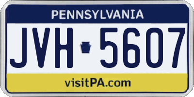 PA license plate JVH5607