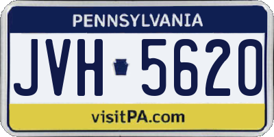 PA license plate JVH5620