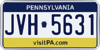 PA license plate JVH5631