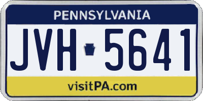 PA license plate JVH5641