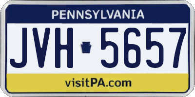 PA license plate JVH5657