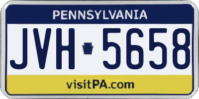 PA license plate JVH5658