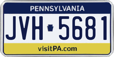PA license plate JVH5681