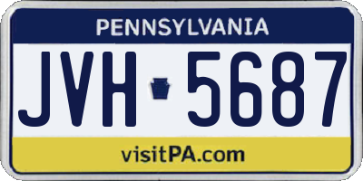 PA license plate JVH5687