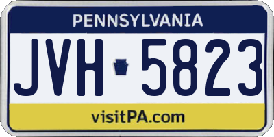 PA license plate JVH5823