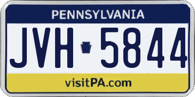 PA license plate JVH5844