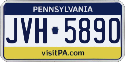 PA license plate JVH5890