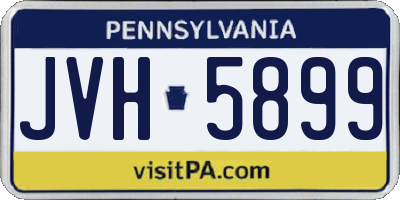 PA license plate JVH5899