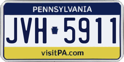 PA license plate JVH5911