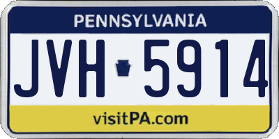 PA license plate JVH5914