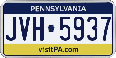 PA license plate JVH5937