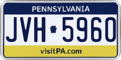 PA license plate JVH5960