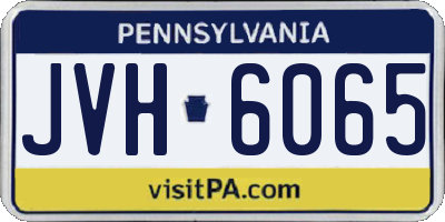 PA license plate JVH6065