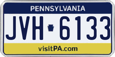 PA license plate JVH6133