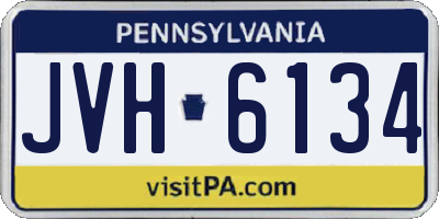 PA license plate JVH6134