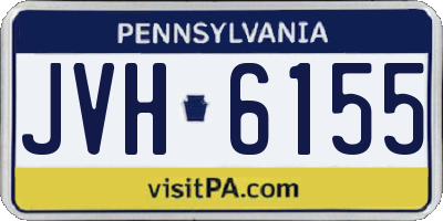PA license plate JVH6155