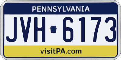 PA license plate JVH6173