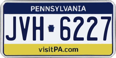PA license plate JVH6227