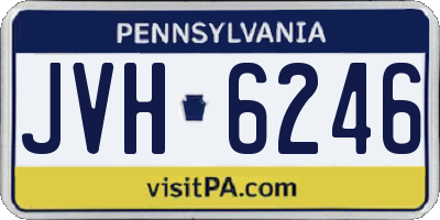 PA license plate JVH6246
