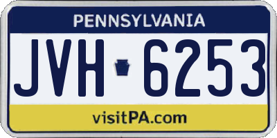 PA license plate JVH6253