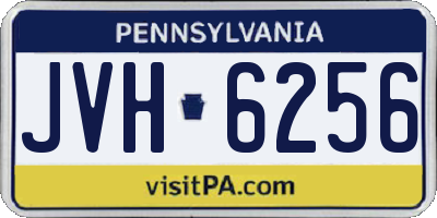 PA license plate JVH6256