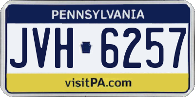 PA license plate JVH6257