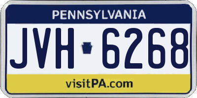 PA license plate JVH6268