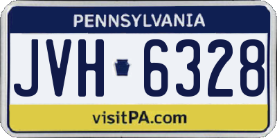 PA license plate JVH6328