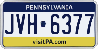 PA license plate JVH6377