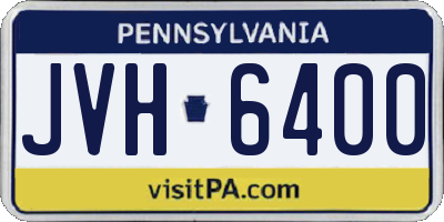 PA license plate JVH6400