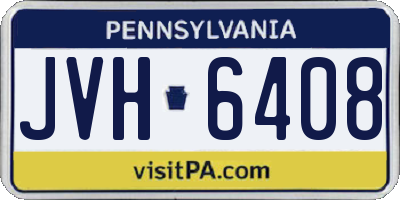 PA license plate JVH6408