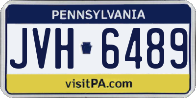 PA license plate JVH6489