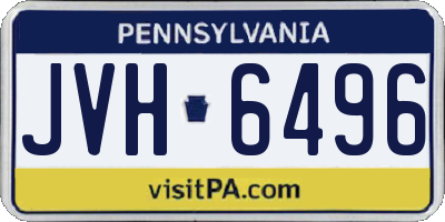 PA license plate JVH6496