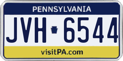 PA license plate JVH6544