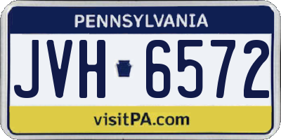 PA license plate JVH6572