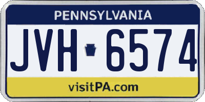 PA license plate JVH6574