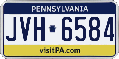 PA license plate JVH6584