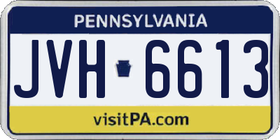 PA license plate JVH6613
