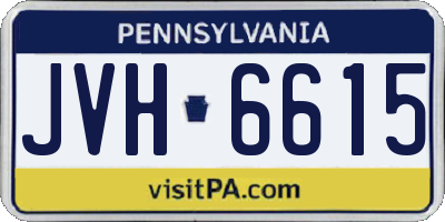 PA license plate JVH6615