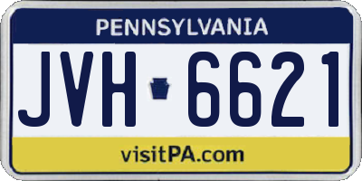 PA license plate JVH6621