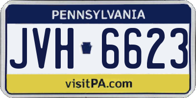 PA license plate JVH6623