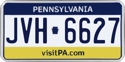 PA license plate JVH6627