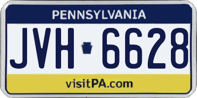 PA license plate JVH6628