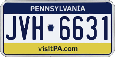 PA license plate JVH6631