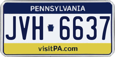 PA license plate JVH6637