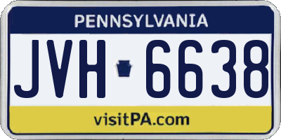 PA license plate JVH6638