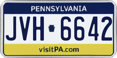 PA license plate JVH6642