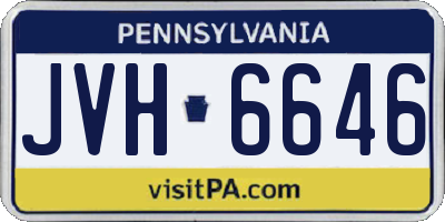 PA license plate JVH6646